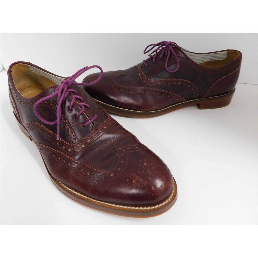 J Shoes Charlie Plus‎ Cordovan Leather Wingtip Oxfords 8 D